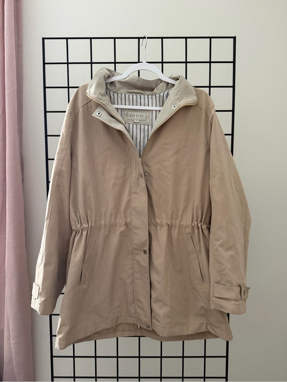 Braetan Beige Trench Coat with Adjustable Waist